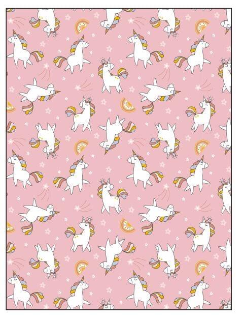 Plaid Funny 120x160 cm Starry Unicorn Pink - Amo La Casa Shop