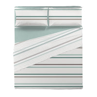 Completo Letto Matrimoniale in Cotone con Stampa - Fantasia Romeo Aqua
