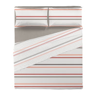 Completo Letto Matrimoniale in Cotone con Stampa - Fantasia Romeo Coral