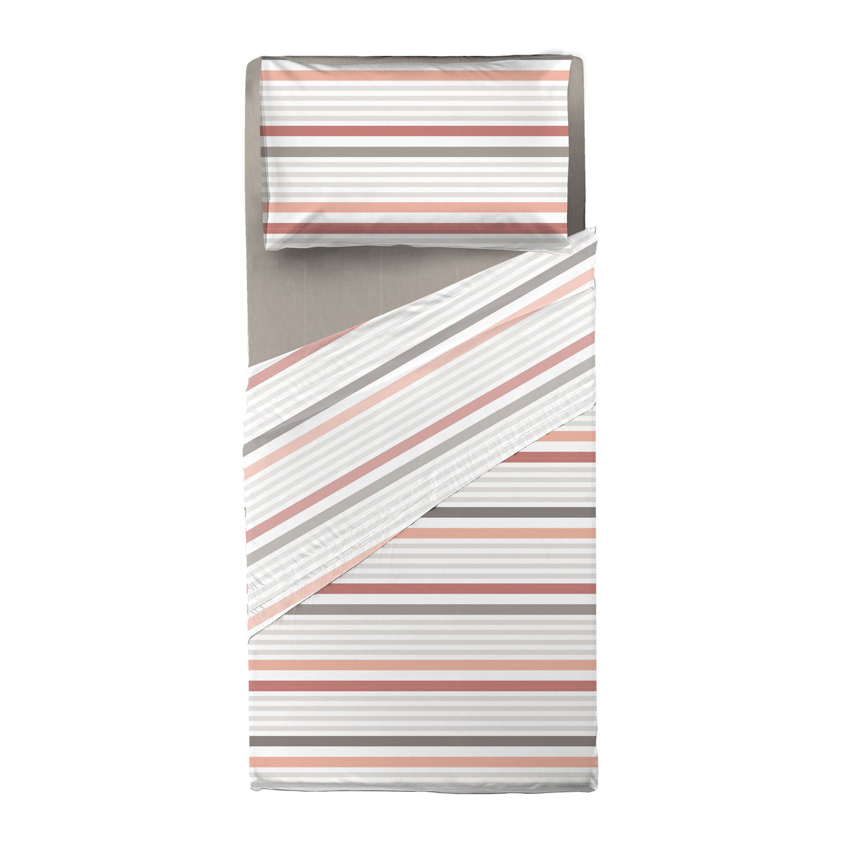 Completo Letto Singolo in Cotone con Stampa - Fantasia Romeo Coral