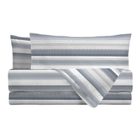 Happidea Completo Letto Piazza e Mezza in Flanella di Cotone con Stampa Ruby Sky Grey