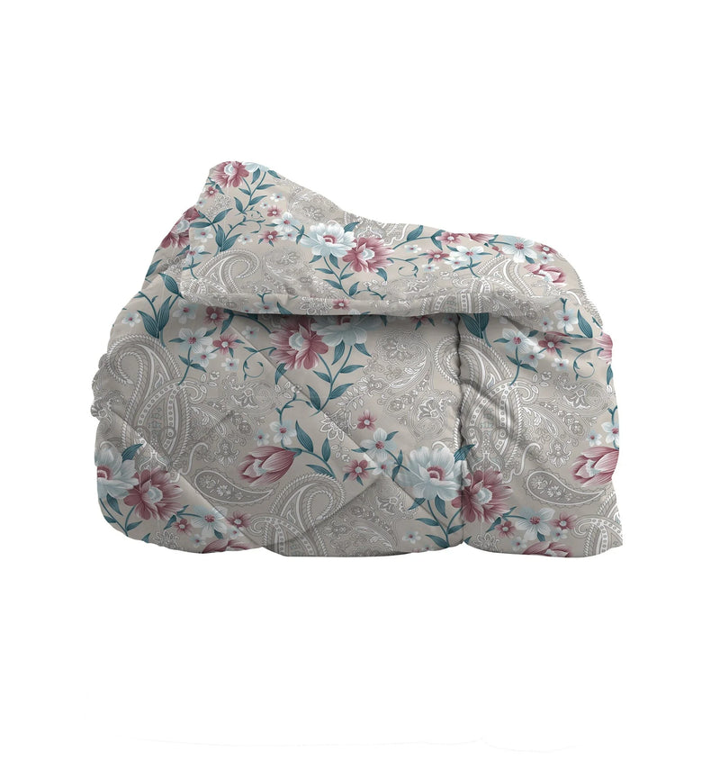 Trapunta Piazza e Mezza 205x250 cm Deco con Stampa Sira Mauve - Amo La Casa Shop