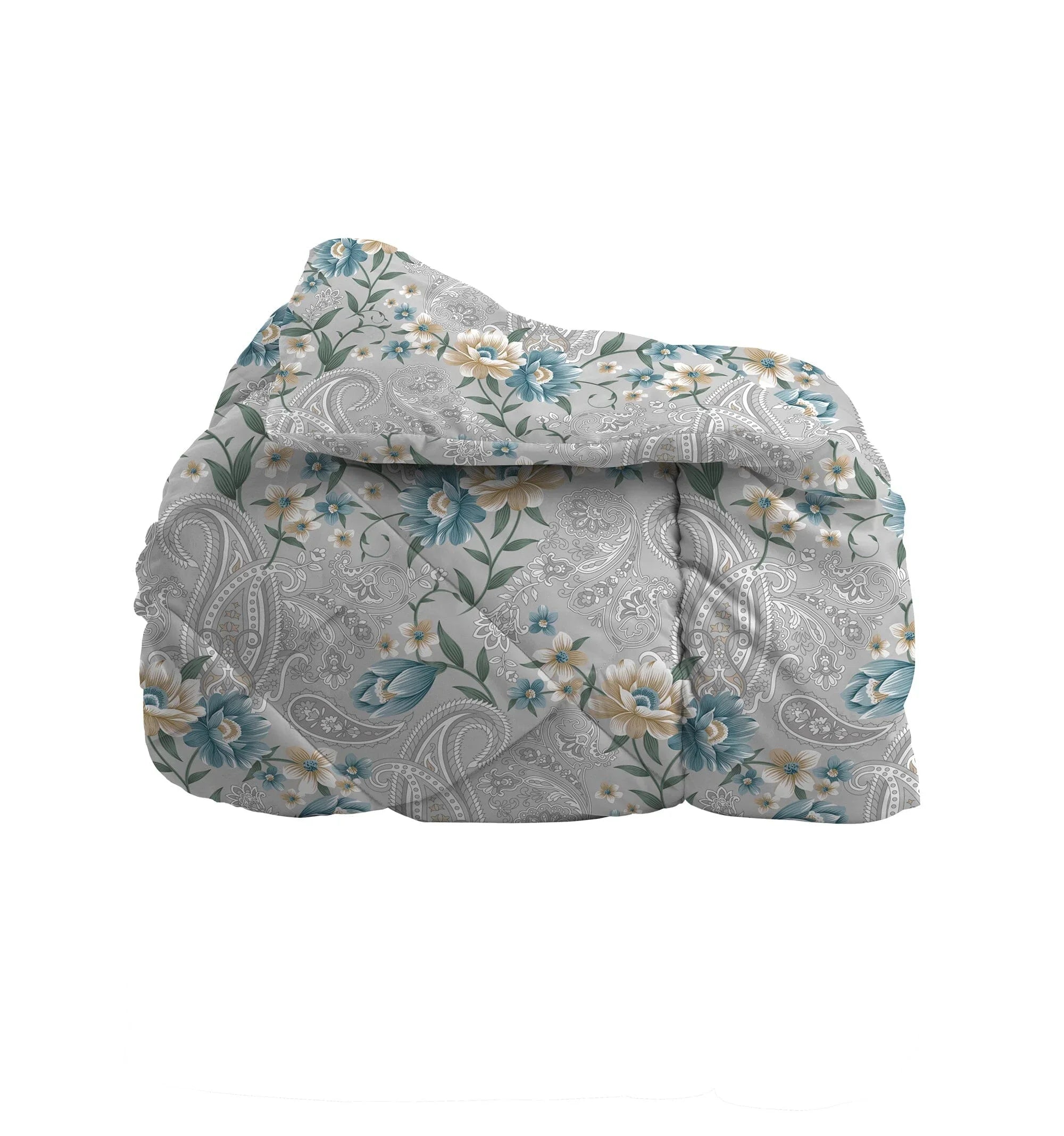 Trapunta Piazza e Mezza 205x250 cm Deco con Stampa Sira Teal - Amo La Casa Shop