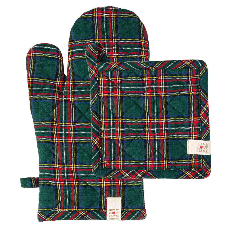 Set Guantone + Presina British Gift Standard Tartan Green