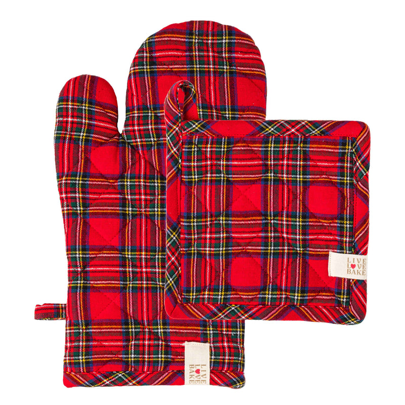 Set Guantone + Presina British Gift Standard Tartan Red