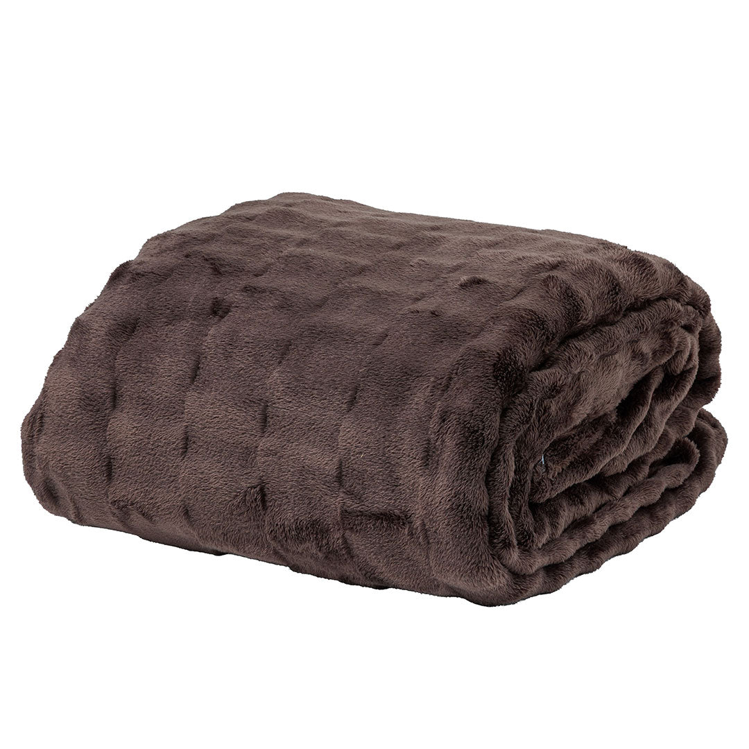 Plaid Grizzly Softy Bear 120x160 cm Tinta Unita Cioccolato