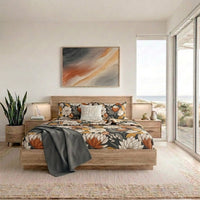 Completo Letto Matrimoniale Softy Yarn con Stampa - Fantasia Colette Dark Grey