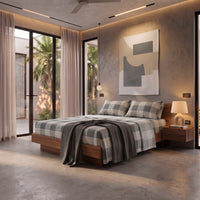 Completo Letto Matrimoniale Softy Yarn con Stampa - Fantasia Ally Taupe