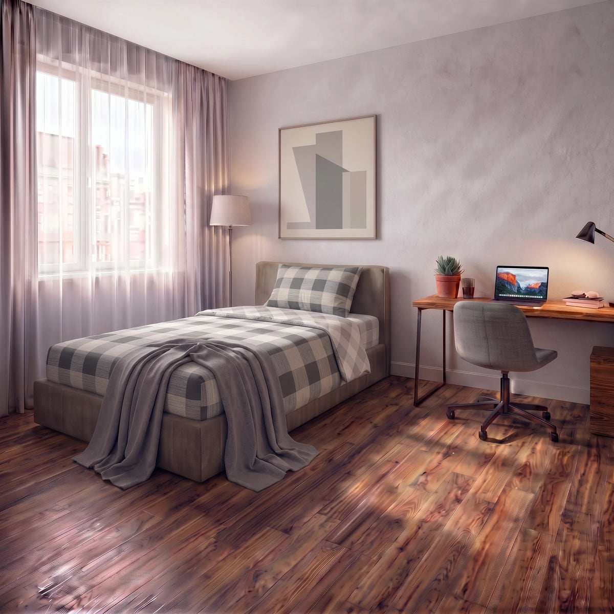 Completo Letto Singolo Softy Yarn con Stampa - Fantasia Ally Taupe