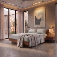 Completo Letto Matrimoniale Softy Yarn con Stampa - Fantasia Chevron Beige