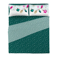 THUN® Completo Letto Matrimoniale Natale - Fantasia Luci Lights Multicolor