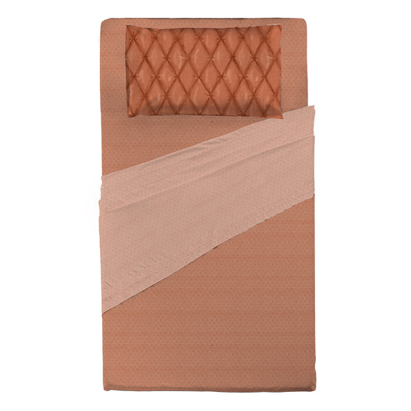THUN® Completo Letto Piazza e Mezza Plume Rust - Fantasia Rombo Diamond Rust