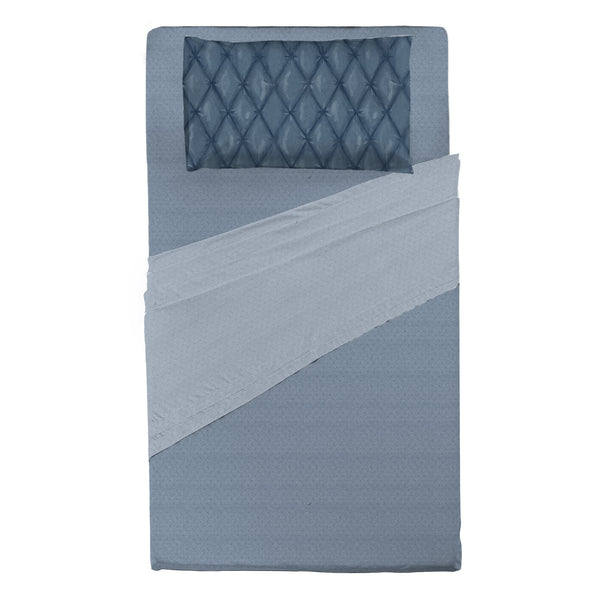 THUN® Completo Letto Piazza e Mezza Plume Blue - Fantasia Rombo Diamond Blue