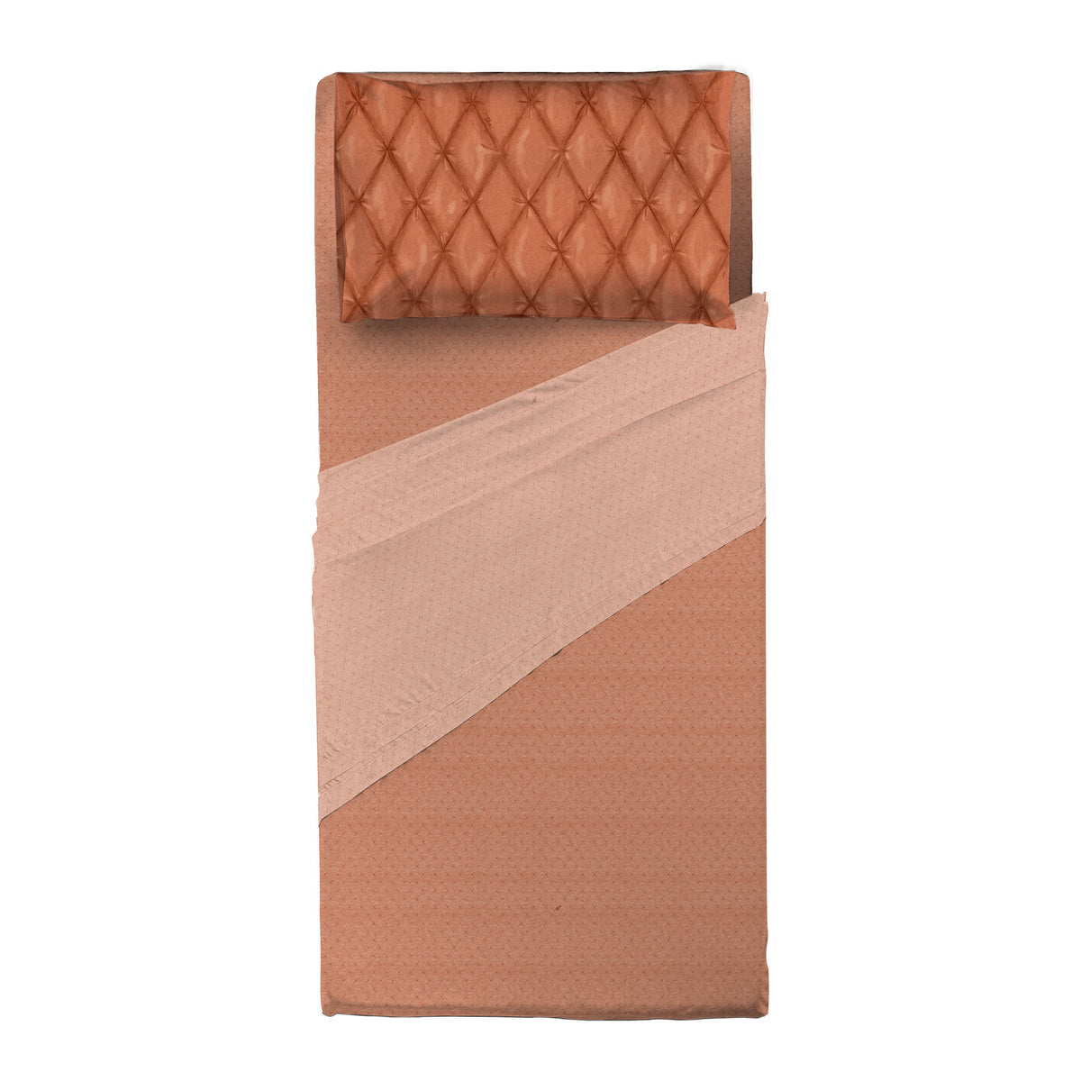 THUN® Completo Letto Singolo Plume Rust - Fantasia Rombo Diamond Rust