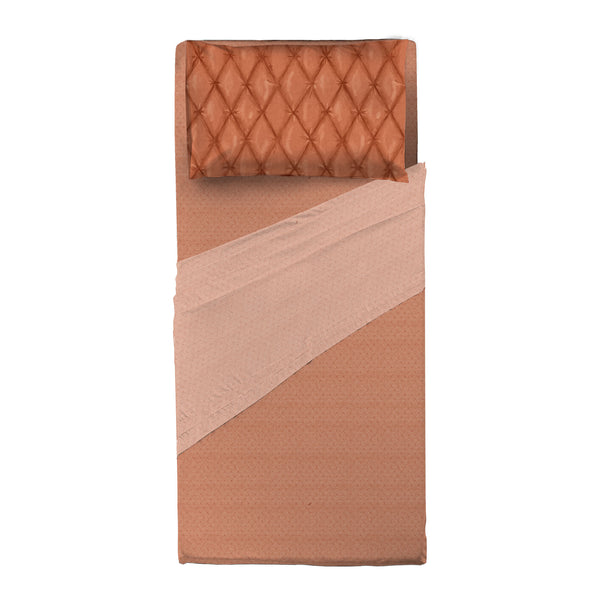 THUN® Completo Letto Singolo Plume Rust - Fantasia Rombo Diamond Rust