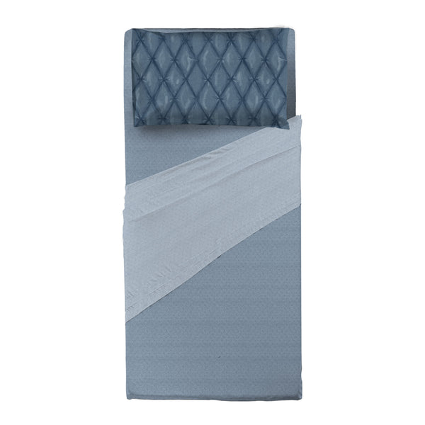 THUN® Completo Letto Singolo Plume Blue - Fantasia Rombo Diamond Blue