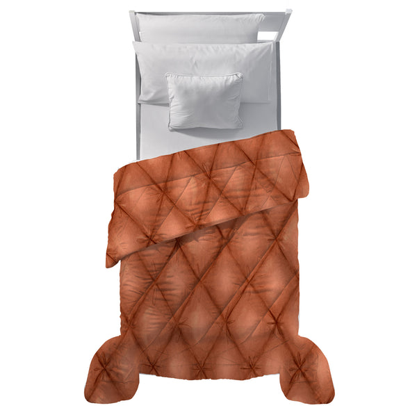 THUN® Trapunta Piazza e Mezza Plume Rust - Fantasia Rombo Diamond Rust