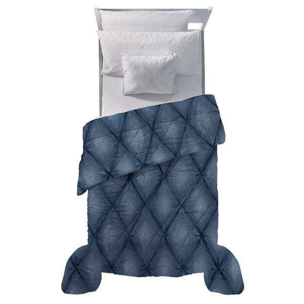THUN® Trapunta Singola Plume Blue - Fantasia Rombo Diamond Blue