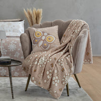 THUN® Plaid con Stampa 120x160 - Fantasia Exclusive Collection Beige