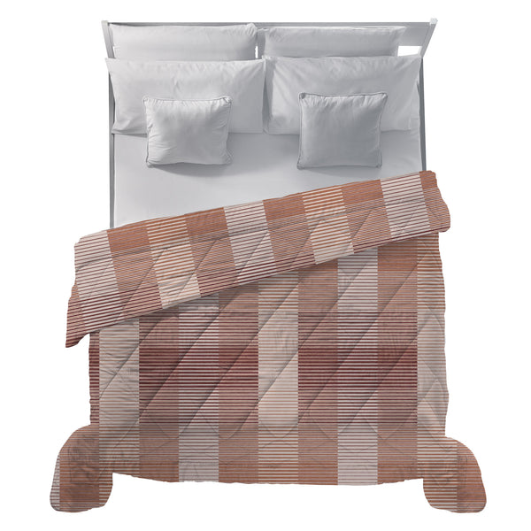 Trapunta Matrimoniale con Stampa - Fantasia Feel Me Gilbert Burgundy