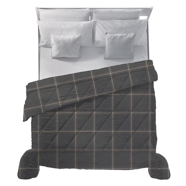 Trapunta Matrimoniale con Stampa - Fantasia Hug Me Mayson Dark Grey