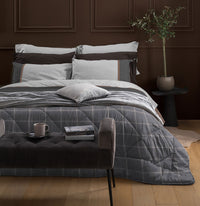 Trapunta Piazza e Mezza con Stampa - Fantasia Hug Me Mayson Dark Grey