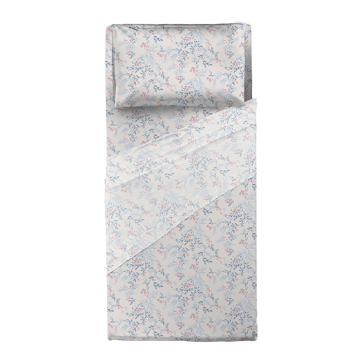 Completo Letto Singolo Softy Yarn con Stampa - Fantasia Adelaide Blue