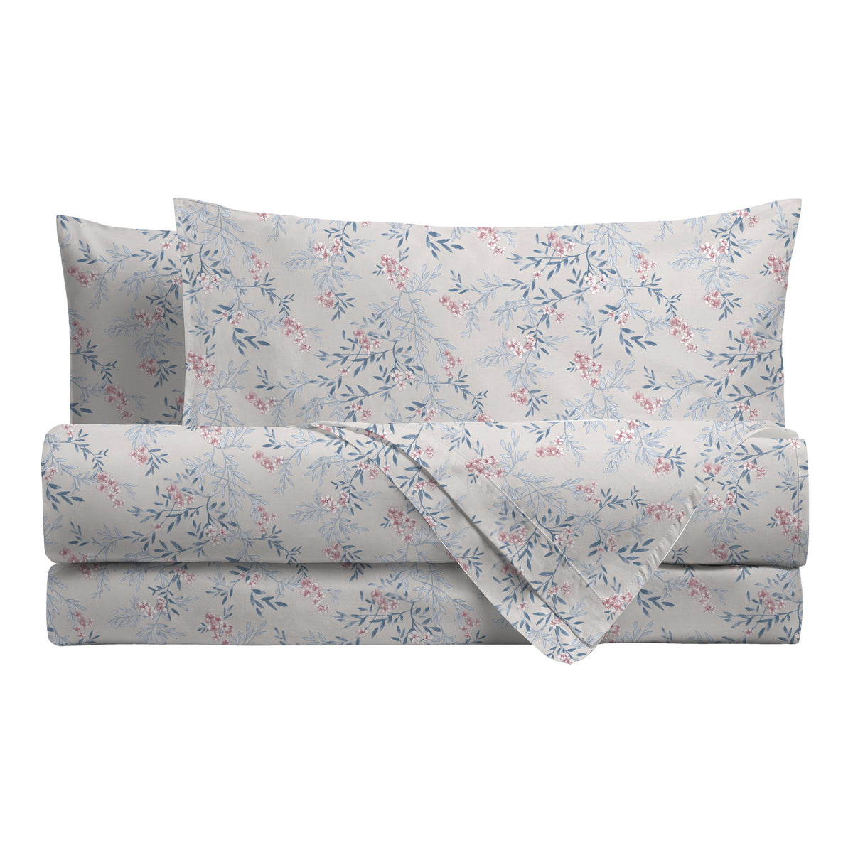 Completo Letto Singolo Softy Yarn con Stampa - Fantasia Adelaide Blue