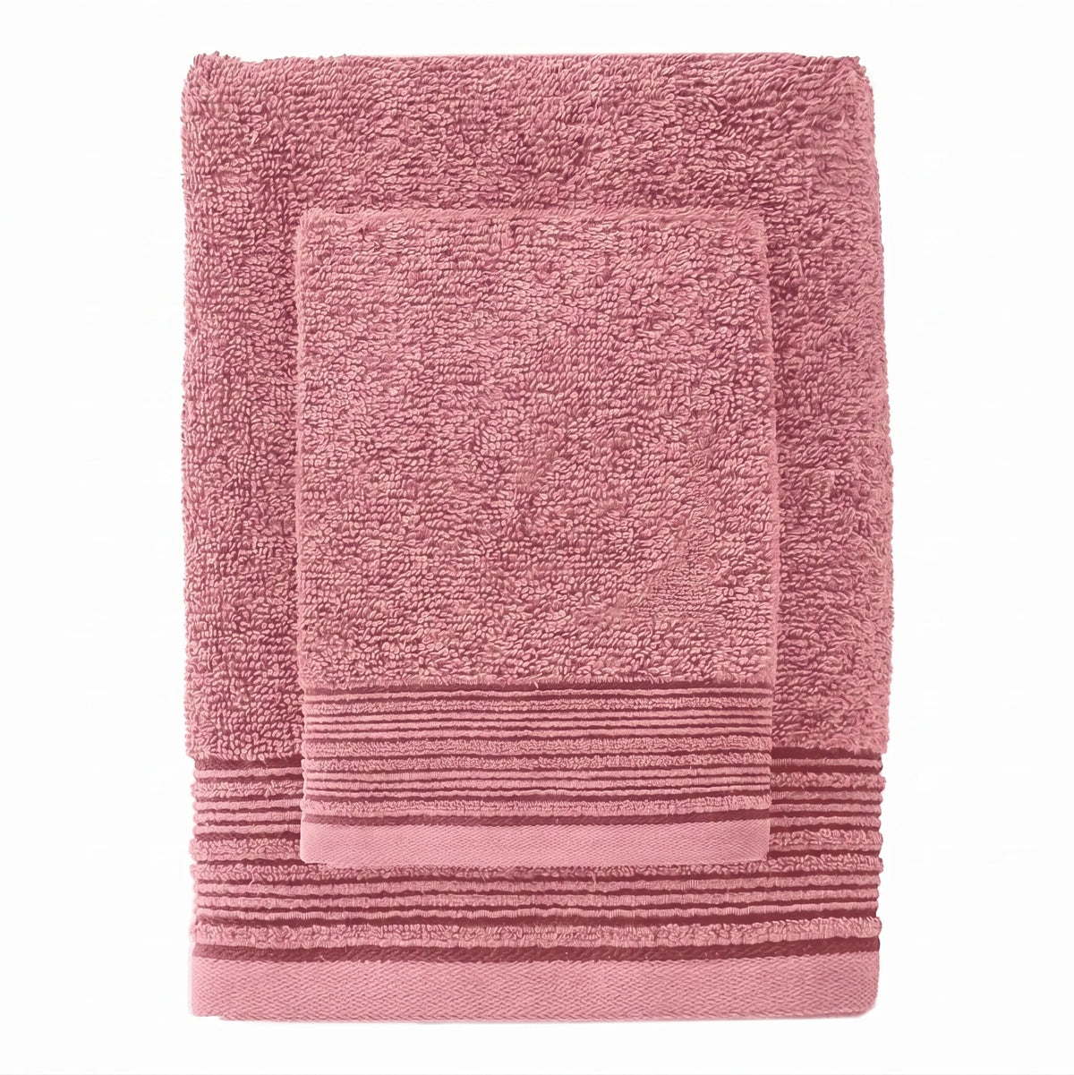 Set 2 Asciugamani Relax Me Standard Tinta Unita Pink
