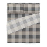 Completo Letto Matrimoniale Softy Yarn con Stampa - Fantasia Ally Taupe