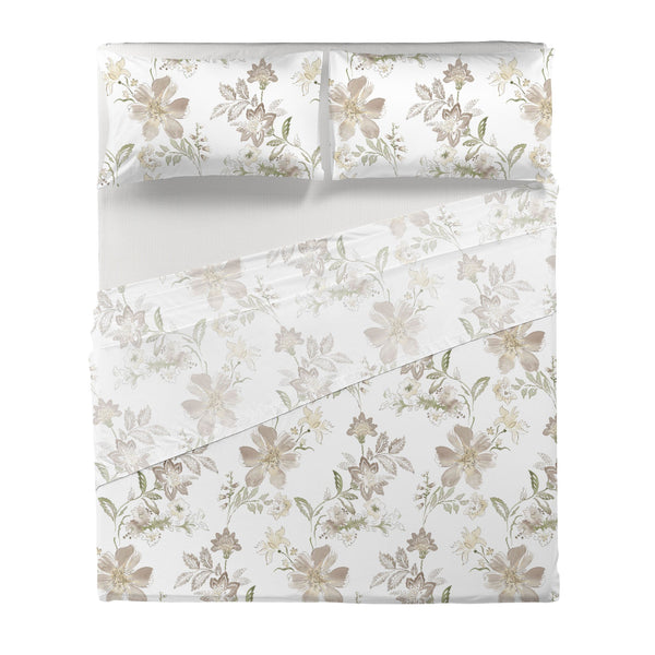 Di Maestro Completo Letto Stampato  Matrimoniale Amal Beige