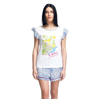 Pigiama Corto Amalfi Coast Donna Annina Purple - Amo La Casa Shop