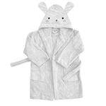 Accappatoio Per Bambini in Puro Cotone Con Cappuccio Funny Rabbit White: Ecologico, Morbido, Ipoallergenico - Amo La Casa Shop