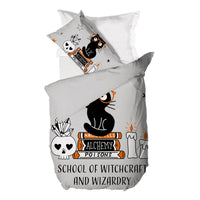 Copripiumino Digitale Singolo School of Magic Grey - Amo La Casa Shop