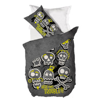 Copripiumino Digitale Singolo Trouble Grey - Amo La Casa Shop