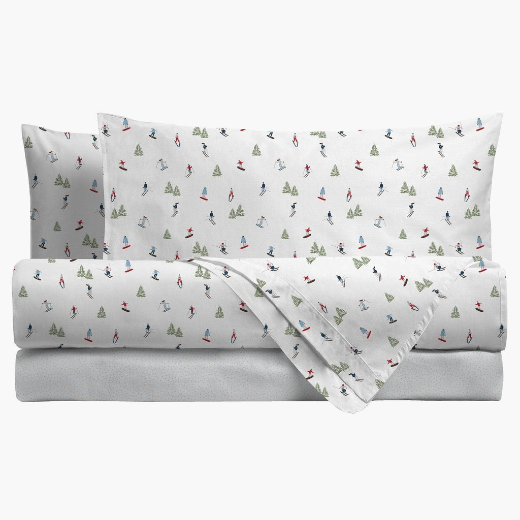 Completo Letto Flanella Top Matrimoniale Skiers Multicolor - Amo La Casa Shop