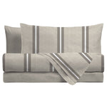 Completo Letto Tinto in Filo Anima Green Singolo George Beige - Amo La Casa Shop