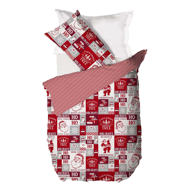 Copripiumino Stampato Ginger Piazza e Mezza Holiday Patchwork Red - Amo La Casa Shop