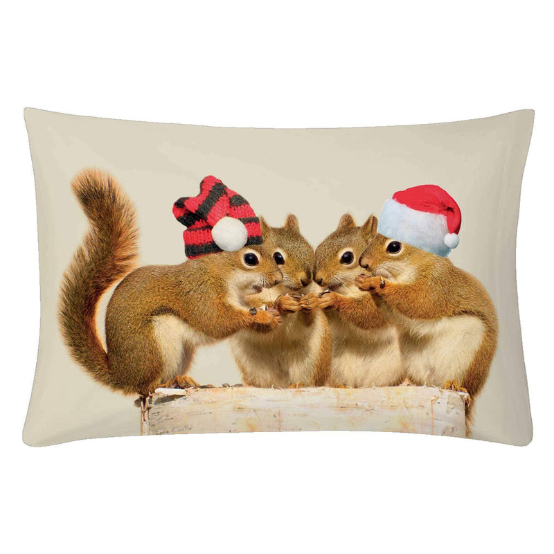 Federa Digitale 50X80 Xmas Squirrel Beige - Amo La Casa Shop