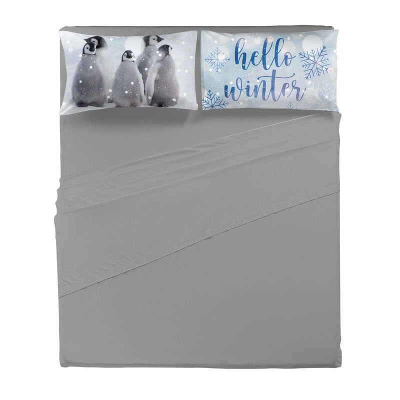 Completo Letto Digitale Matrimoniale Penguins Multicolor - Amo La Casa Shop