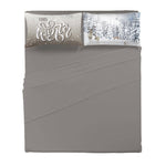 Completo Letto Matrimoniale in Cotone con Stampa Digitale - Fantasia Cozy Winter Multicolor - Amo La Casa Shop