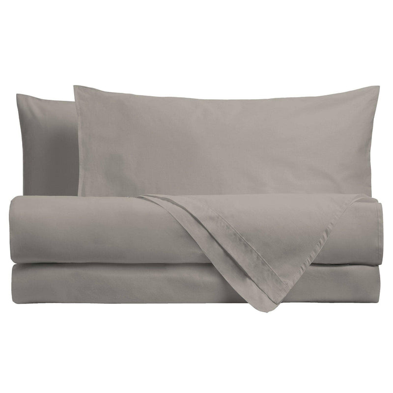 Completo Letto Matrimoniale in Cotone - Tinta Unita Taupe - Amo La Casa Shop