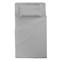 Completo Letto Piazza e Mezza in Cotone - Tinta Unita Grigio Chiaro - Amo La Casa Shop