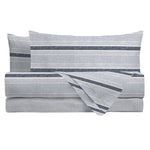 Completo Letto Singolo in Flanella con Stampa- Fantasia Moscato Tyler Blue - Amo La Casa Shop