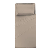 Completo Letto Singolo in Microfibra Softy Yarn - Tinta Unita Tortora - Amo La Casa Shop