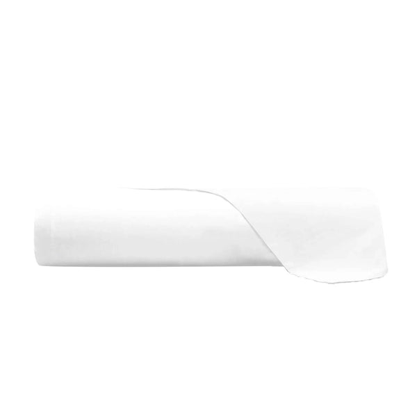Lenzuolo Piano Singolo in Cotone Tinta Unita Bianco - Amo La Casa Shop
