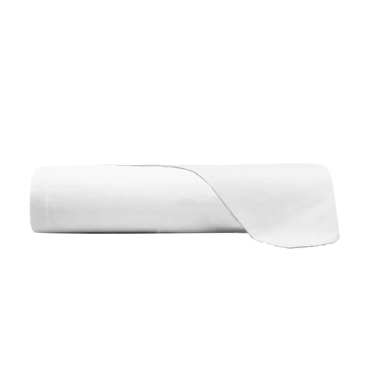 Lenzuolo Piano Singolo in Cotone Tinta Unita Bianco - Amo La Casa Shop
