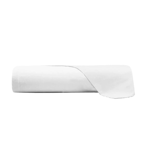 Lenzuolo Piano Matrimoniale in Cotone Tinta Unita Bianco - Amo La Casa Shop