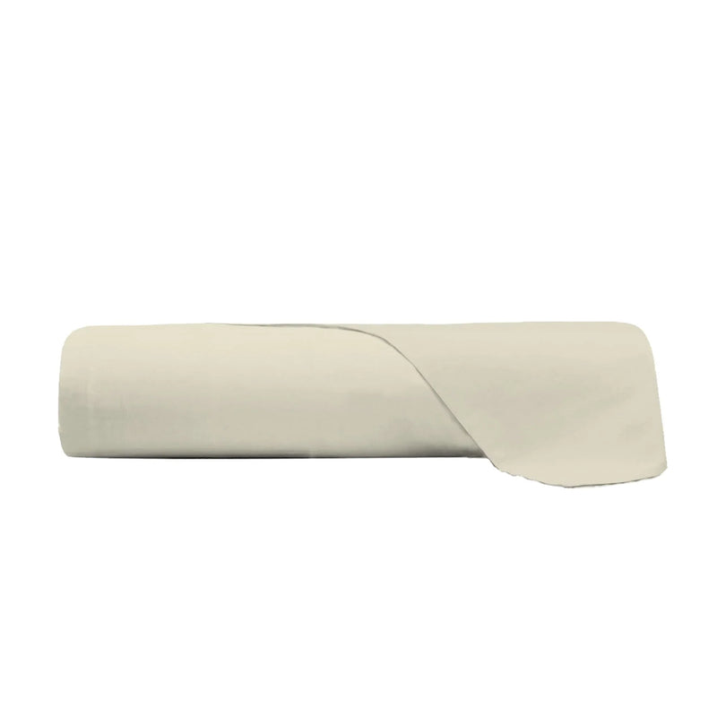 Lenzuolo Piano Singolo in Cotone Tinta Unita Champagne - Amo La Casa Shop