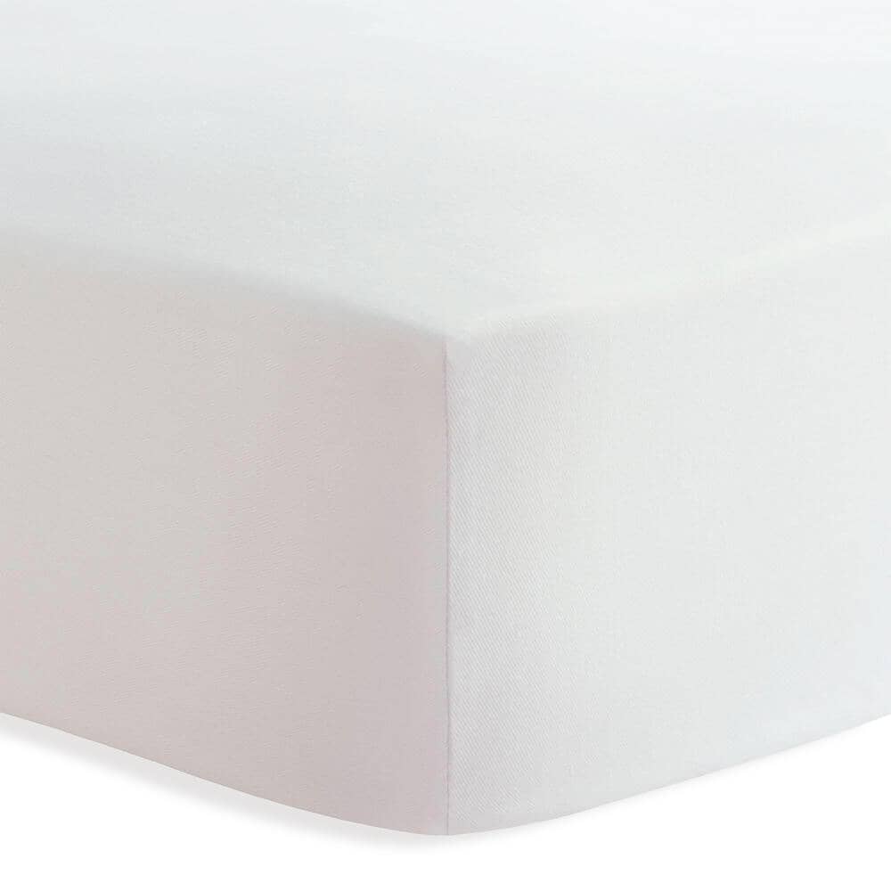 Lenzuolo Sotto con Angoli Singolo in Cotone Tinta Unita Bianco - Amo La Casa Shop